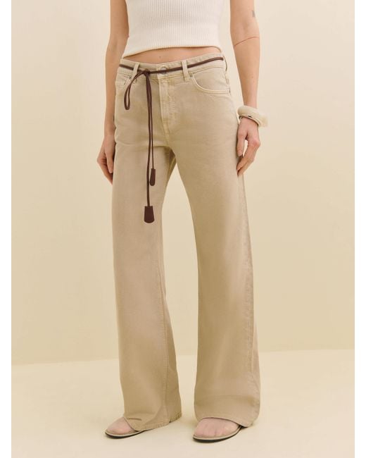 Reformation Natural Cary Low Rise Slouchy Wide Leg Jeans Denim