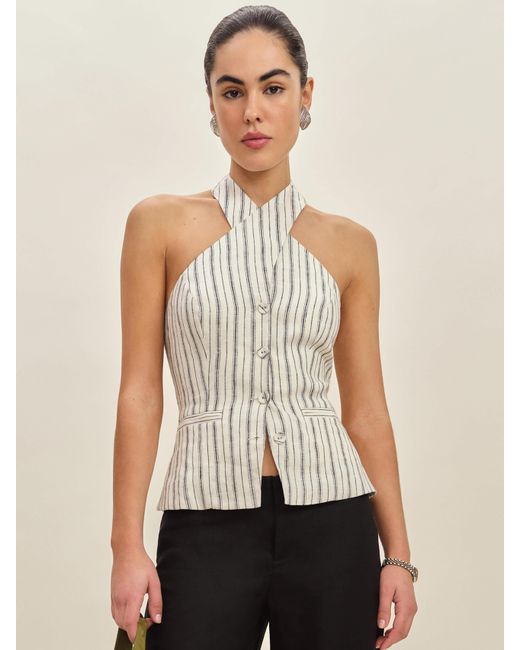 Reformation Multicolor Tate Linen Top 2