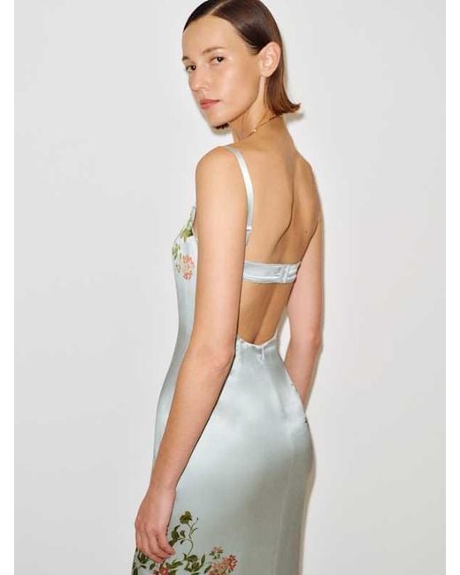 reformation white silk dress Roy Satin This maxi dress from Reformation features adjustable spaghetti straps Reformation Aara Silk Maxi Dress