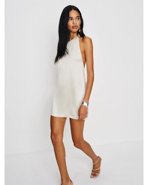 Reformation White Avielle Silk Dress Bridal Silk 6