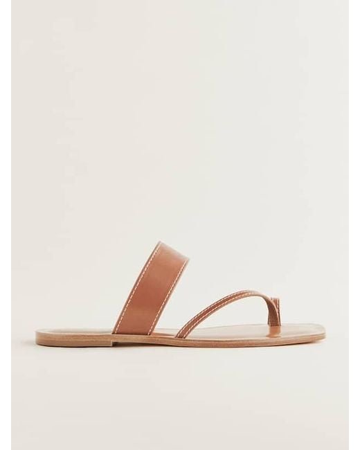 Reformation Natural Sawyer Flat Sandal 5