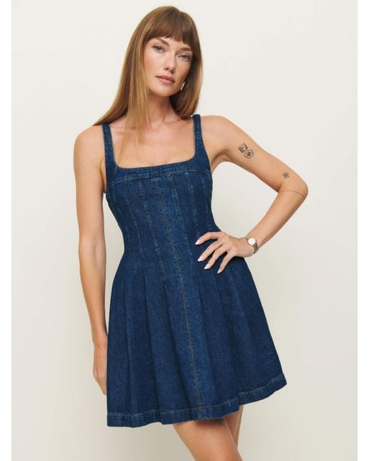 Reformation Blue Denim Mini Dress