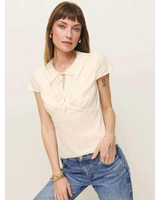 Reformation Natural Simonette Top