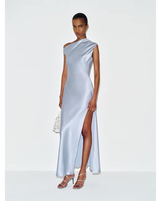 cloud silk dress Silk Gown with Cloud Print black-white / 6