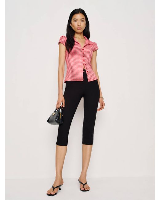 Reformation Pink Jenna Knit Top