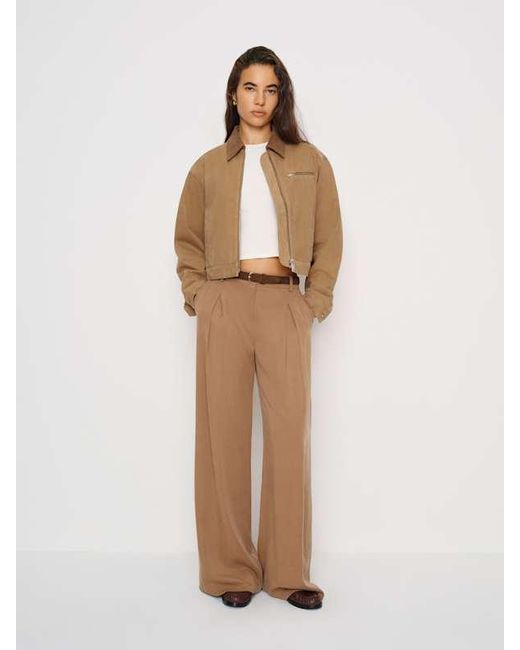 Reformation Natural Briar Cropped Utility Jacket