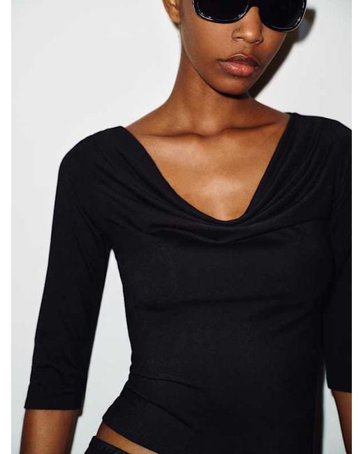 Reformation Blue Giselle Knit Top