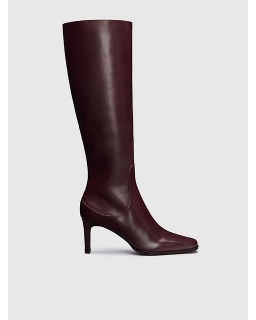 Reformation Red Claudette Knee Boot 5
