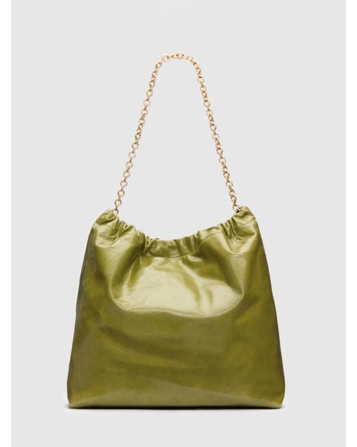 Reformation Green Dahlia Tote Bag Apple Leather