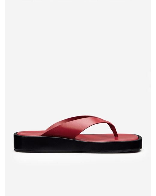 Reformation Red Eden Platform Thong 5