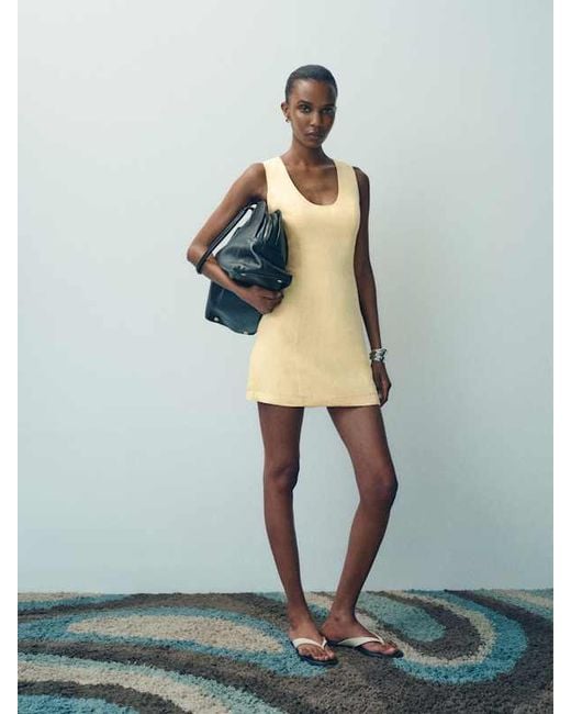 Reformation Yellow Ara Linen Dress 8