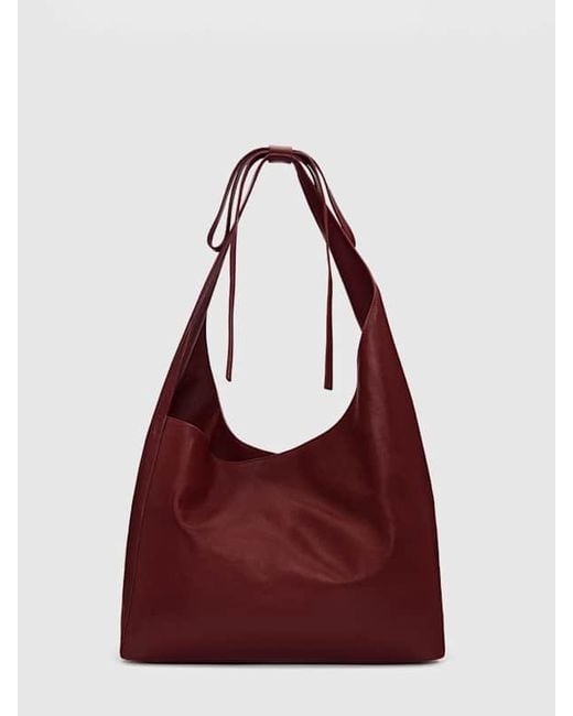 Reformation Purple Medium Vittoria Tote Bag Leather