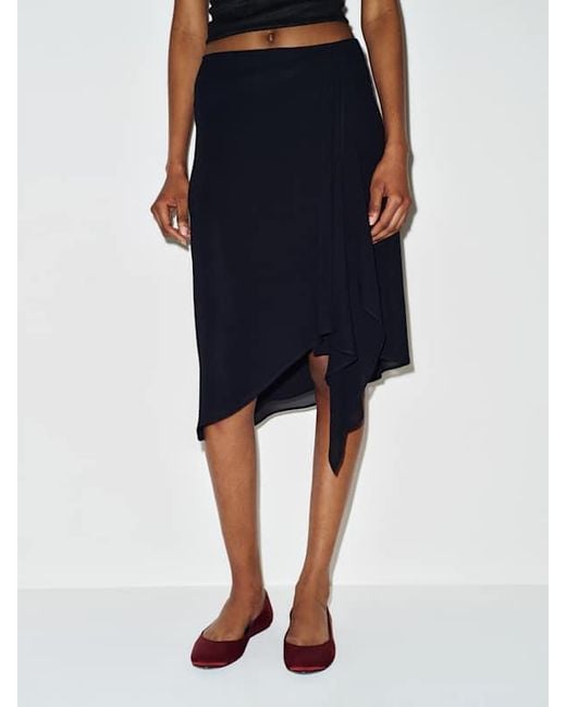 Reformation Blue Cece Skirt 0
