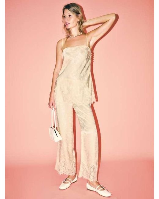 Reformation Natural Carolina Silk Top