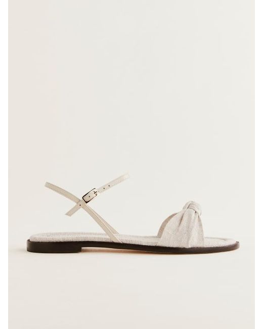 Reformation Natural Cassidy Flat Knotted Sandal