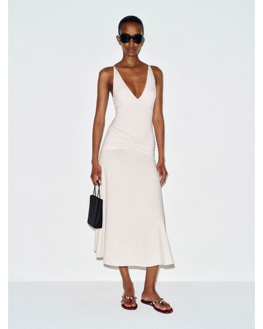 Reformation White Gwen Knit Dress
