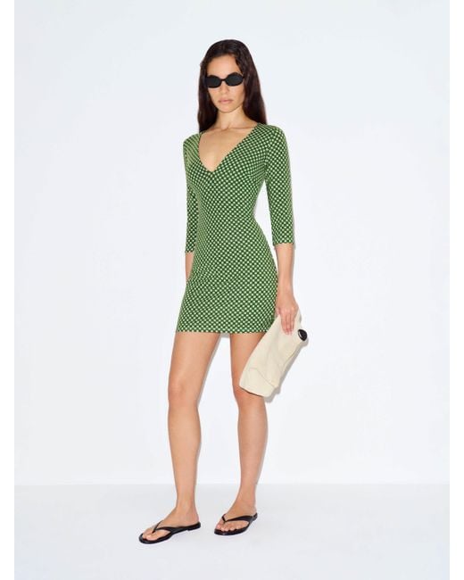 Reformation Green Mel Knit Dress