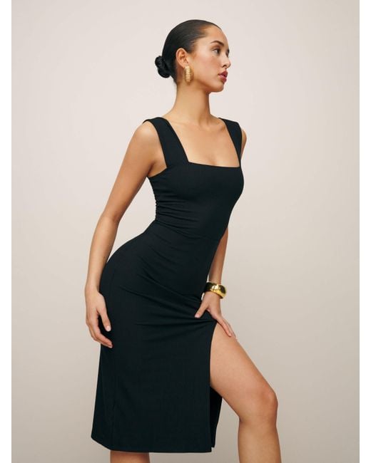 Reformation Black Cassi Knit Dress