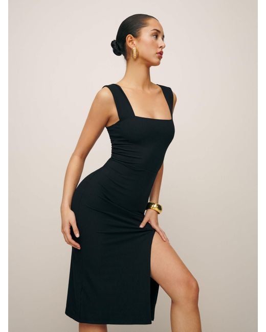 Reformation Cassi Knit Dress in Black | Lyst UK