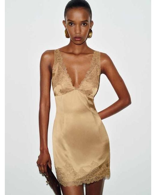 Reformation Natural Cailen Silk Dress 8