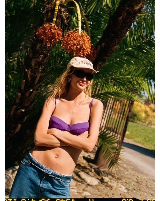Reformation Green Euphoria Bikini Top