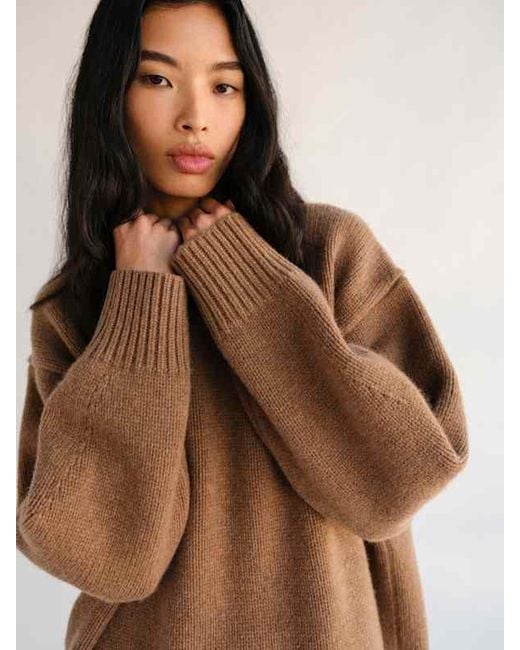 Reformation Natural Jo Regenerative Wool Oversized Crew Sweater