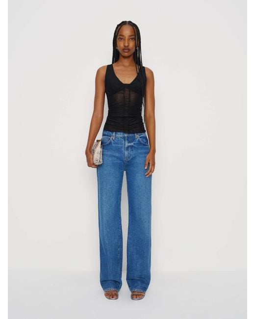 Reformation Blue Valentine Knit Top