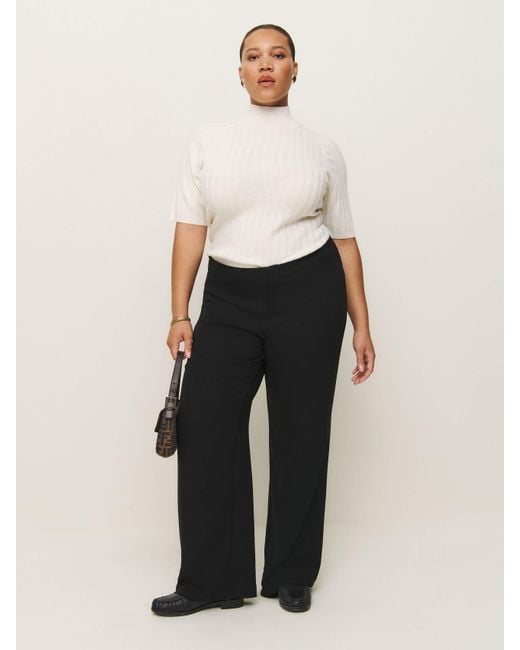Reformation White Vida Low Rise Pant Es