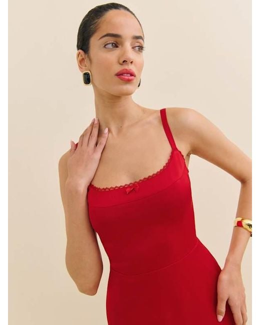 lucy satin dress reformation Reformation Lucy Satin Dress