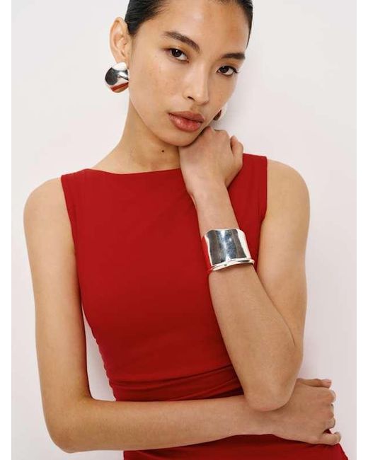 Reformation Benson Knit Dress in Red | Lyst