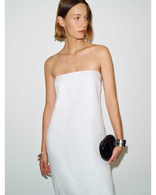 Reformation White Tansy Linen Dress