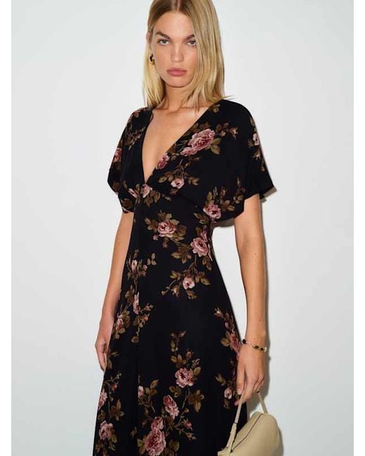 Reformation Black Doranni Dress 0