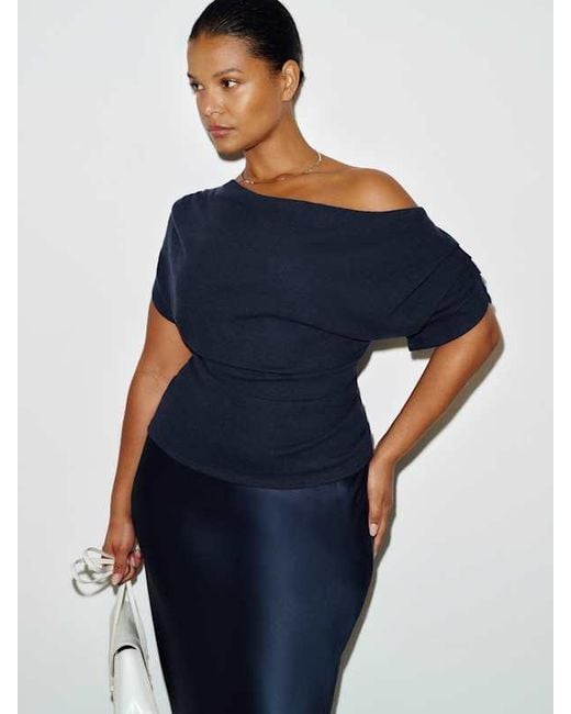 Reformation Blue Iris Knit Top Es