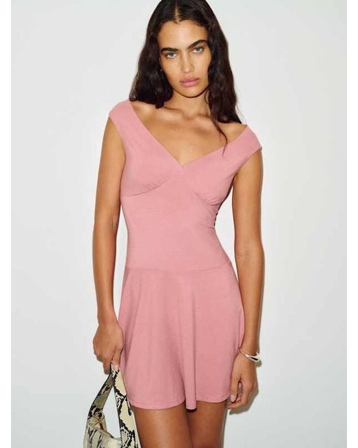 Reformation Pink Lennie Knit Dress