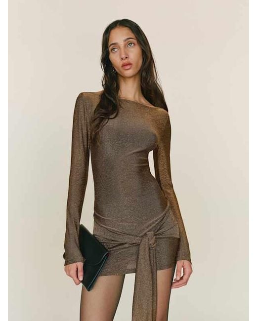 Reformation Black Phoebe Knit Dress