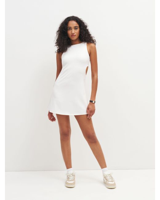 Reformation White Ashby Ecomove Dress