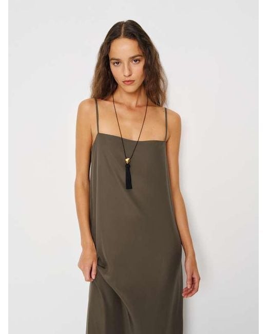 reformation glenna silk dress Reformation Glenna Silk Dress | Gold