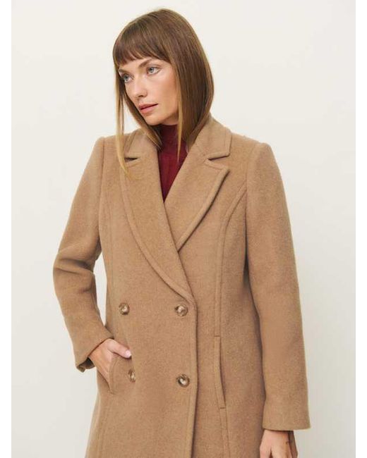 Reformation Natural Double-Breasted Collared Coat