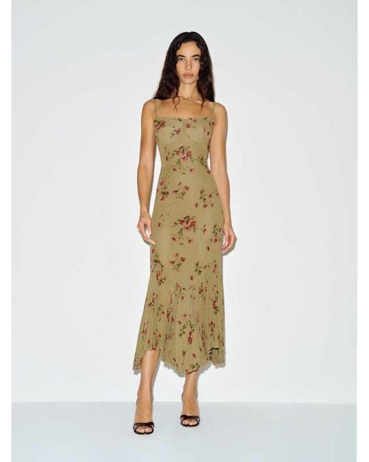 Reformation Green Aiko Dress 0