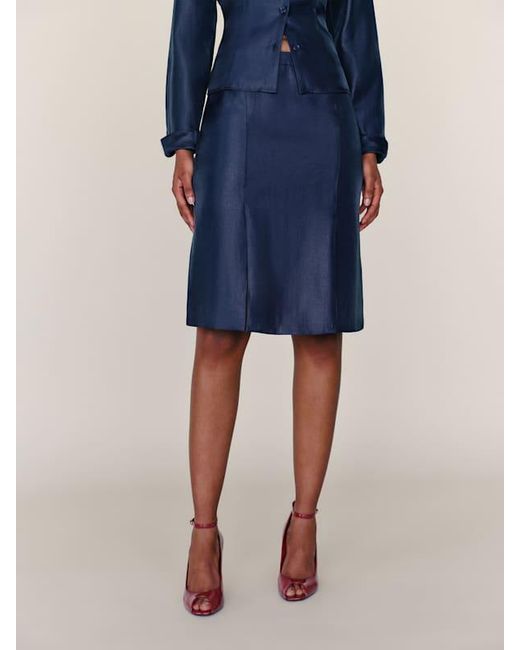 Reformation Blue Victoria Skirt 6