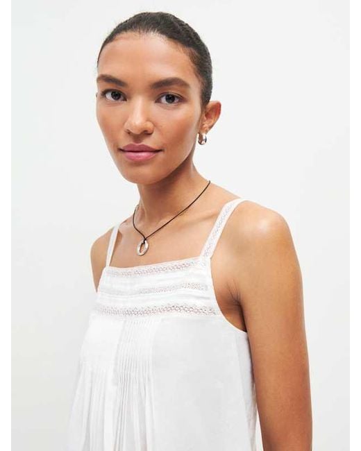 Reformation White Lela Top Lace