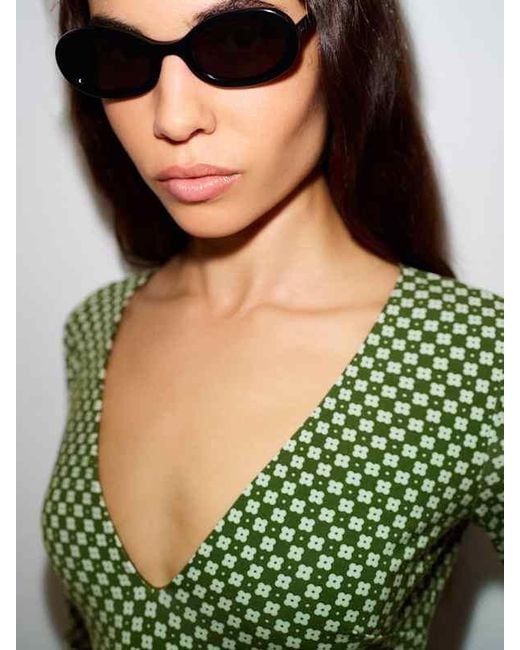 Reformation Green Mel Knit Dress