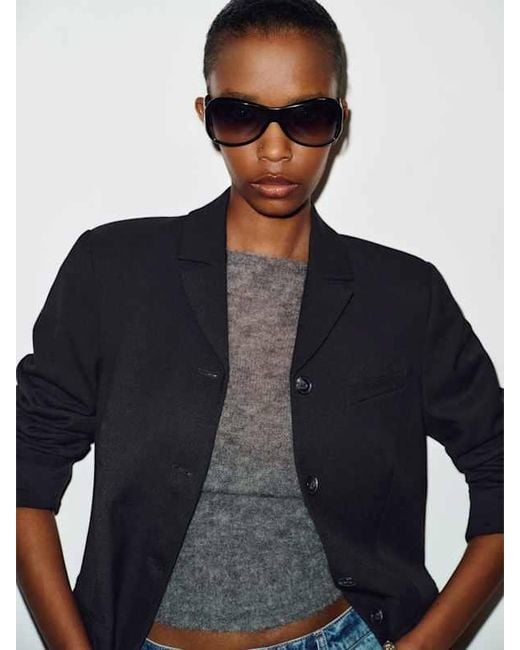 Reformation Blue Lissy Blazer