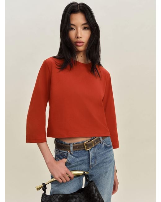 Reformation Red Lewis T-Shirt