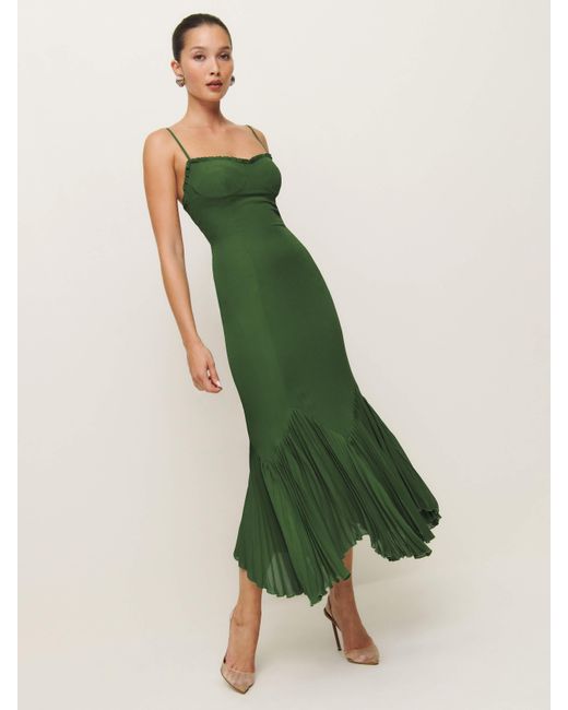 Reformation Women's Green Aiko Dress 8 - www.disolcolor.com