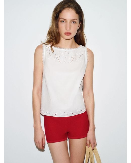 Reformation White Fiorella Top