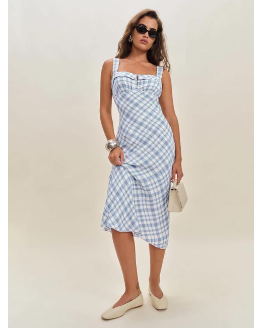 Reformation Blue Tancy Dress 8