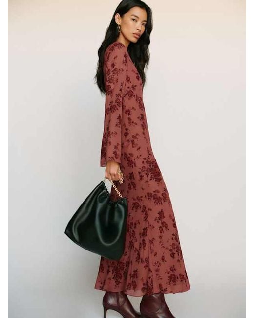 Reformation Red Esra Dress