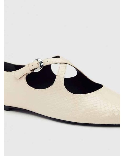Reformation Blue Salome Ballet Flat 6