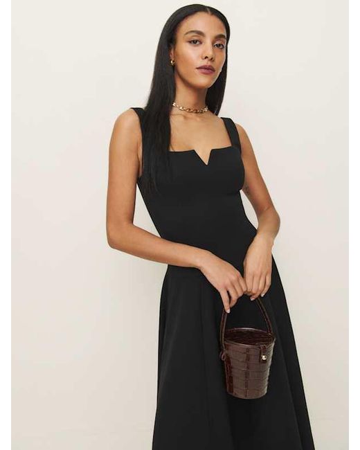 Reformation Black Kaylor Knit Dress
